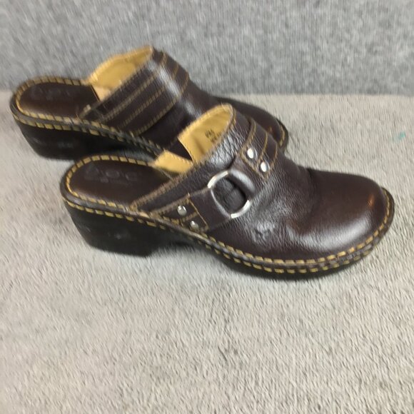 B.O.C. Born Concept Brown Leather Slip On Clog Sz 6 - Picture 5 of 10